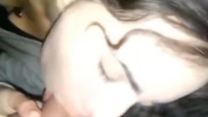 Beautiful curly haired gf gives great head