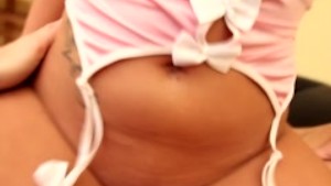 Blonde hottie sucks him off before riding