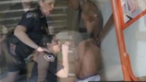 Hardcore sex with two busty female cops