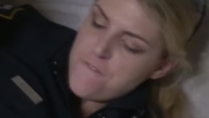 Interracial hardcore sex in jail with two stunning MILFs.