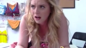 Sexy blonde is sucking this man’s dick